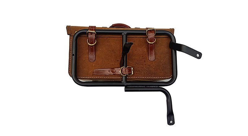 Royal Enfield Interceptor 650 Pannier Rails & Bags Brown Tan Pair