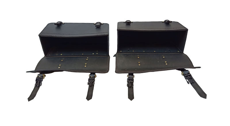 Royal Enfield GT Continental 650 Pannier Rails & Bags Black Pair