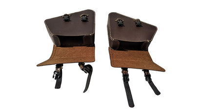 Royal Enfield Interceptor 650 Mounting Rails With Pannier Bags Pair Brown