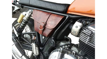 Royal Enfield GT Continental and Interceptor 650 Side Panel Bag Genuine Leather Black