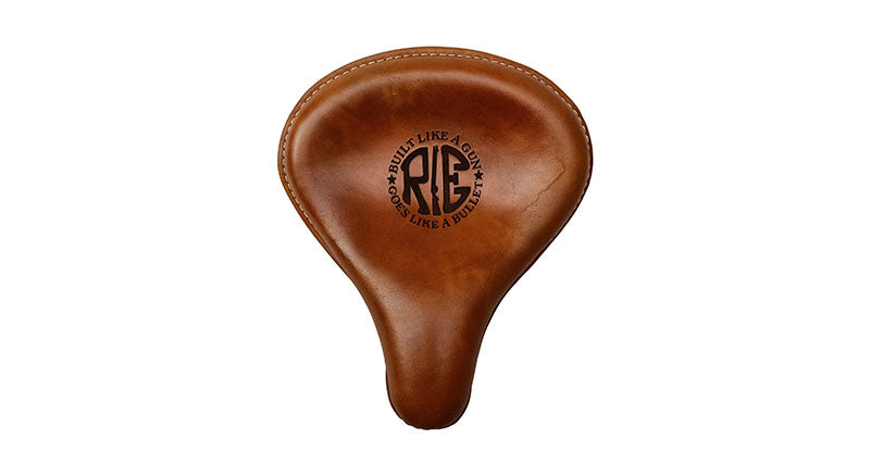 Royal Enfield Classic 500cc 350cc Front and Rear Leather Seat with Bags Belt Grip Lever