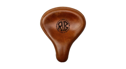 Royal Enfield Classic 500cc 350cc Front and Rear Leather Seat with Bags Belt Grip Lever