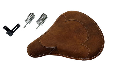 Genuine Leather Front Rider Solo Seat for Royal Enfield Classic 500cc 350cc