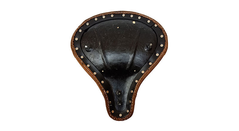 Genuine Leather Front Rider Solo Seat for Royal Enfield Classic 500cc 350cc