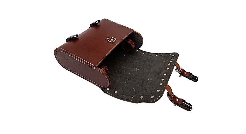 Royal Enfield Classic 350cc 500cc Saddle Bag Pair Cherry Color