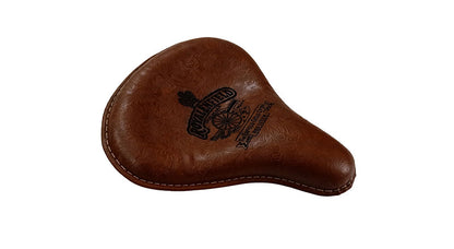 Royal Enfield Classic 350 500 Engraved Leather Front Seat Brown