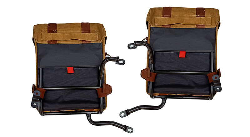 Royal Enfield Classic 350 500 Desert Color Military Pannier With Fitting Frame