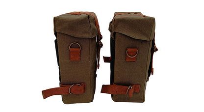 Royal Enfield Classic 350cc 500cc Olive Color Military Pannier and Fitting Frame