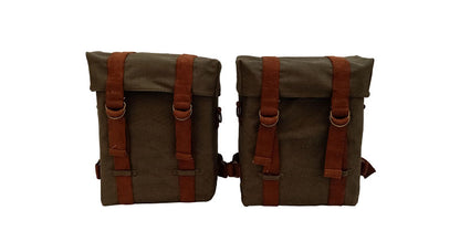 Royal Enfield Classic 350cc 500cc Olive Color Military Pannier and Fitting Frame