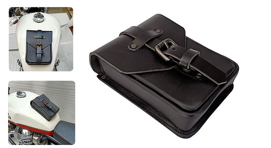 Royal Enfield 650cc GT and Interceptor Magnetic Leather Tank Pouch Black