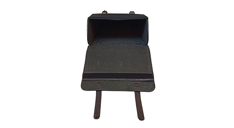 Royal Enfield Classic 350cc 500cc Saddle Bag Black Leather with Rails