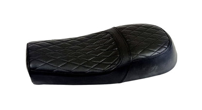Royal Enfield GT Continental and Interceptor 650 Diamond Design Leather Dual Seat Black