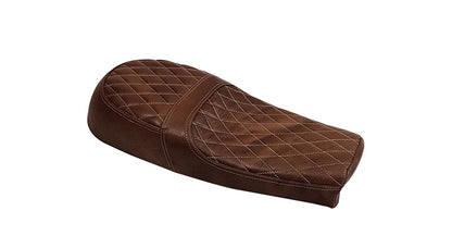 Royal Enfield GT Continental and Interceptor 650 Diamond Design Dual Leather Seat Brown