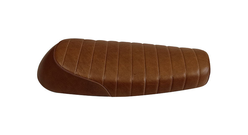 Royal Enfield GT Continental and Interceptor 650 Touring Brown Tan Genuine Leather Dual Seat