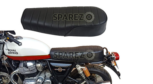Royal Enfield Twins GT Continental and Interceptor 650 Dual Genuine Leather Seat Black