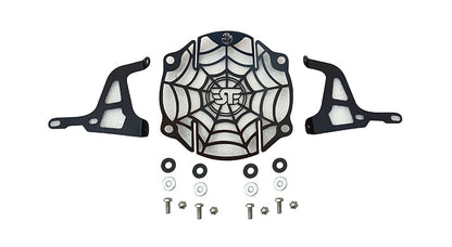 Royal Enfield Stainless Steel Web Design Headlight Grill Black For Himalayan 411cc