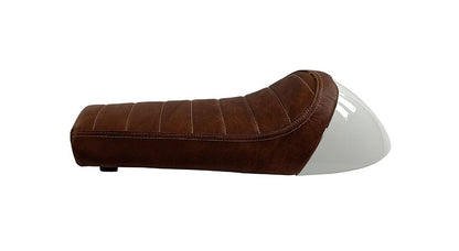 Royal Enfield GT Continental and Interceptor 650 Single Seat Brown Color With White Cowl