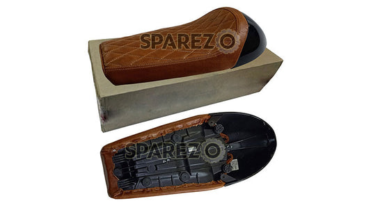 Royal Enfield GT Continental and Interceptor 650 Single Seat Brown Tan With Black Cowl