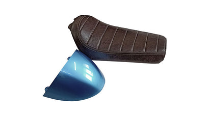 Royal Enfield GT  Continental and Interceptor 650 Single Seat Coffee Brown with Blue Cowl