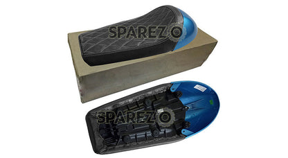 Royal Enfield GT Continental and Interceptor 650 Single Seat Black With Blue Cowl