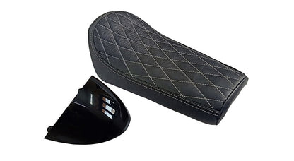 Royal Enfield GT Continental and Interceptor 650 Single Seat Black With Black Cowl