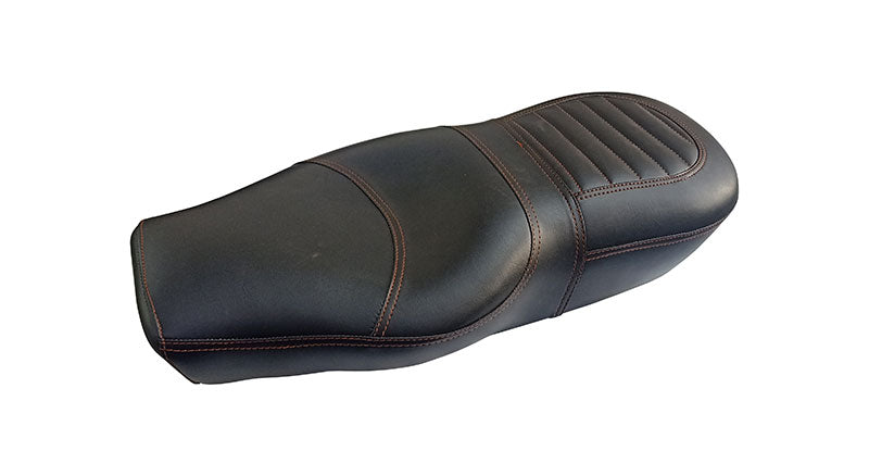 Royal Enfield Black Genuine Leather Dual Seat For GT Continental and Interceptor 650