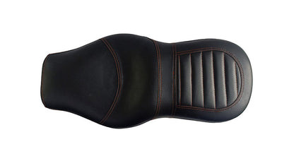 Royal Enfield Black Genuine Leather Dual Seat For GT Continental and Interceptor 650
