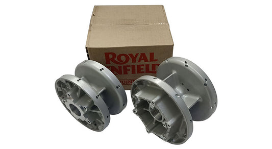 Royal Enfield Twins GT and Interceptor 650 Front and Rear Wheel Hub Assembly Silver