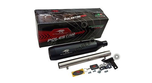 Red Rooster Performance Exhaust Silencer Black For Royal Enfield Meteor 350