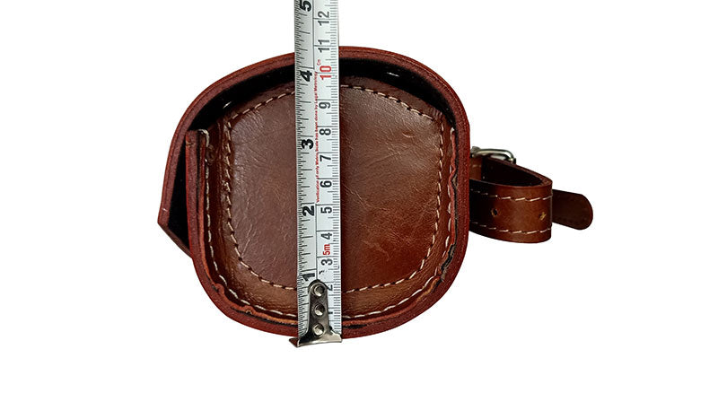 Universal Indian Motorbike Front Side Genuine Leather Tool Bag Brown Color