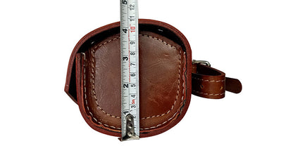 Universal Indian Motorbike Front Side Genuine Leather Tool Bag Brown Color