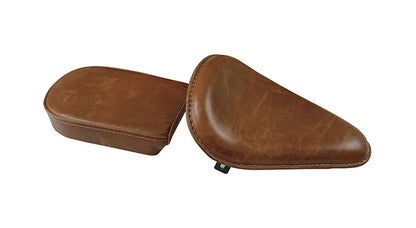 Genuine Leather Royal Enfield Classic 350 500 Low Rider Front and Rear Seat Tan Color