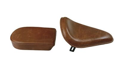 Genuine Leather Royal Enfield Classic 350 500 Low Rider Front and Rear Seat Tan Color