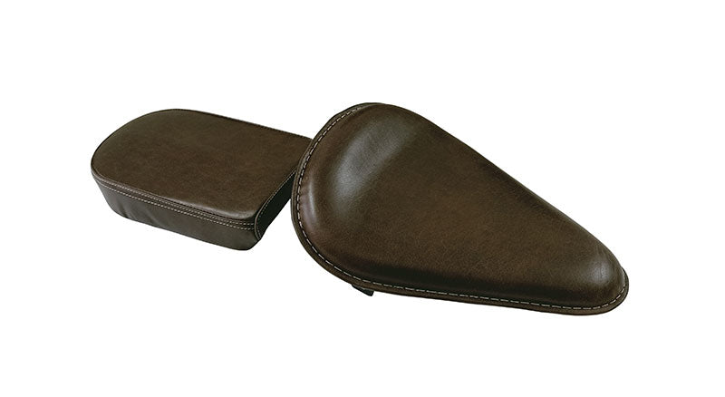 Genuine Leather Royal Enfield Classic 350 500 Low Rider Front and Rear Seat Dark Brown