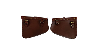 Royal Enfield Meteor 350cc Genuine Leather Brown Pannier Bags