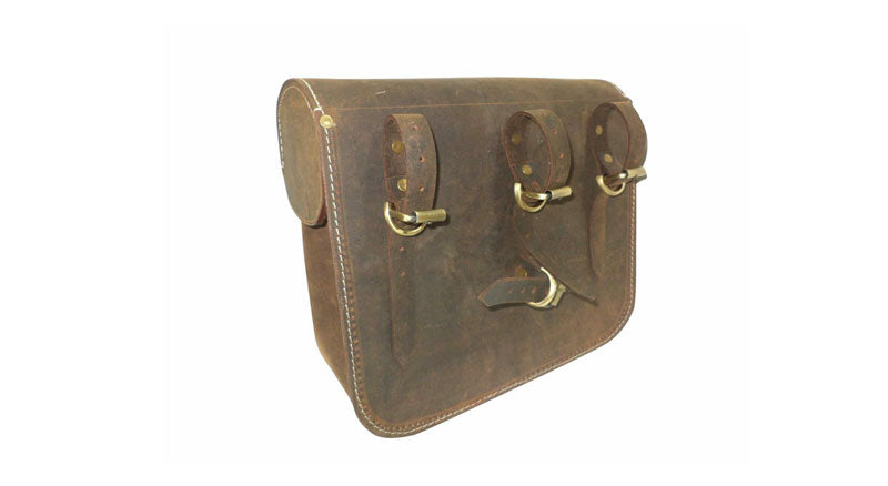 Royal Enfield Genuine Leather Saddle Bags Pair For Classic Models 500cc 350cc