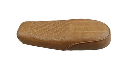 Royal Enfield GT and Interceptor 650 Genuine Leather Camel Color Dual Seat D7