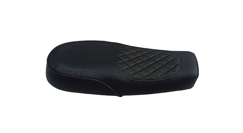 Royal Enfield GT and Interceptor 650 Genuine Leather Black Dual Seat D6