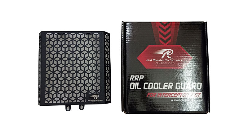 Royal Enfield GT and Interceptor 650cc Red Rooster SS Radiator Grill Guard Black