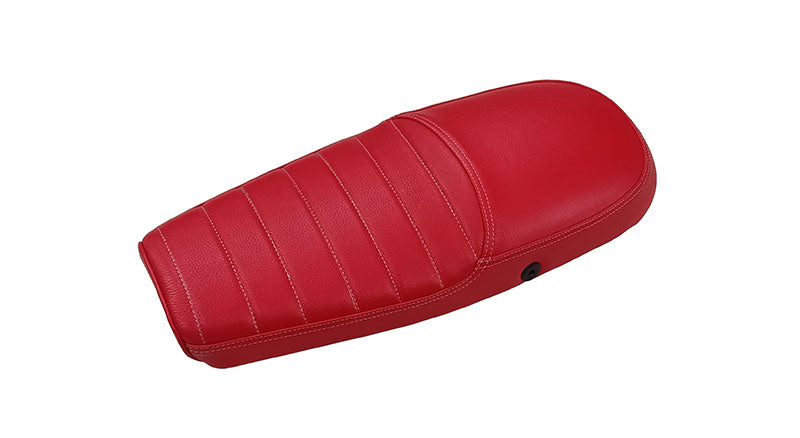 Royal Enfield GT and Interceptor 650cc Red Color Genuine Leather Dual Seat