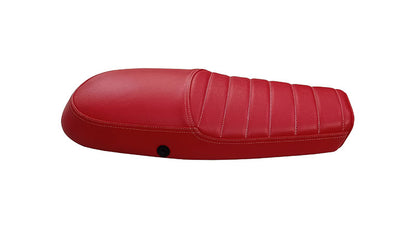 Royal Enfield GT and Interceptor 650cc Red Color Genuine Leather Dual Seat
