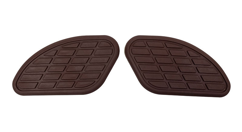 Royal Enfield GT and Interceptor 650cc Fuel Gas Tank Rubber Knee Pad Pair Dark Brown
