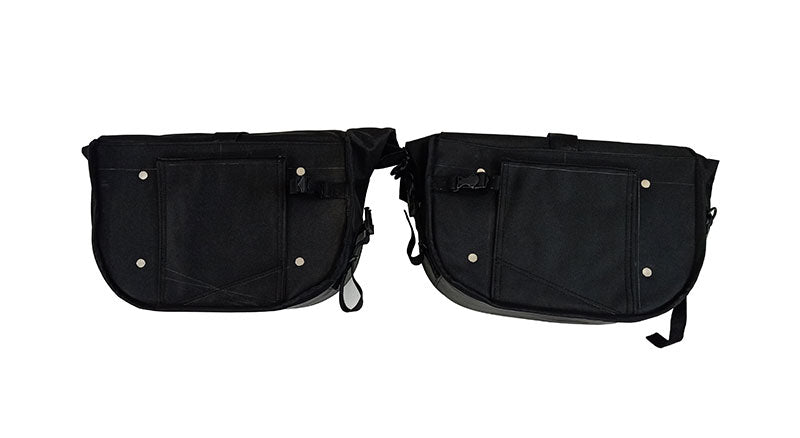 Royal Enfield GT Continental and Interceptor 650cc Soft Pannier Bags With Mounting Rails D2
