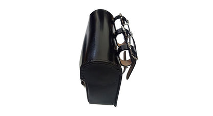 Royal Enfield Meteor 350cc Leather Saddle Bags Glossy Black With Mounting Pair