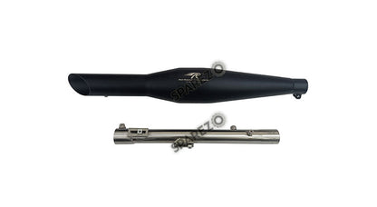 Royal Enfield Meteor 350cc Red Rooster S S Exhaust Muffler Silencer Black