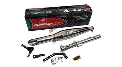 Royal Enfield Classic 350 Reborn Red Rooster S S Exhaust Muffler Silencer Polish