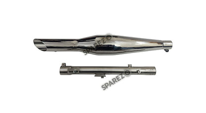 Royal Enfield Classic 350 Reborn Red Rooster S S Exhaust Muffler Silencer Polish