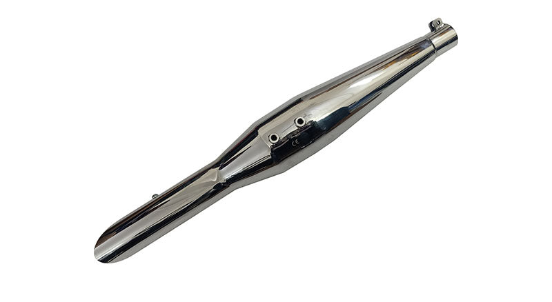 Royal Enfield Meteor 350cc Red Rooster S S Exhaust Muffler Silencer Polished