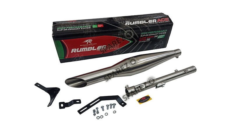 Royal Enfield Classic 350 Reborn Red Rooster S S Exhaust Muffler Silencer - Matt