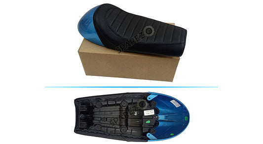 Royal Enfield GT Continental and  Interceptor 650cc Single Seat Leather with Blue Cowl D2